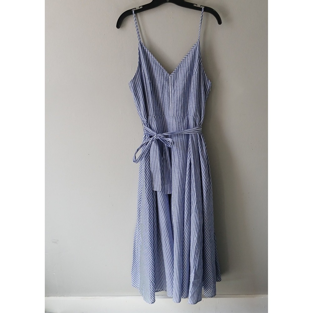 NWT Dress Forum Los Angeles Womens Size Medium Fit‎ and Flare Dress Blue Striped